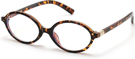 Retro Oval Blue Light Glasses for Women Fashion Computer Glasses Bluelight Blocking Eyewear Vintage Frame