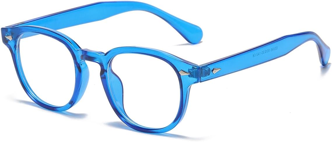 NIDOVIX Retro Round Blue Light Blocking Glasses for Men Women, Vintage Frame Non-prescription Computer Reading Eyeglasses