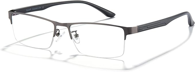 Cyxus Blue Light Blocking Glasses for Men Woman Semi Rim Computer Gaming Office Study Eyeglasses with UV Protection 8001