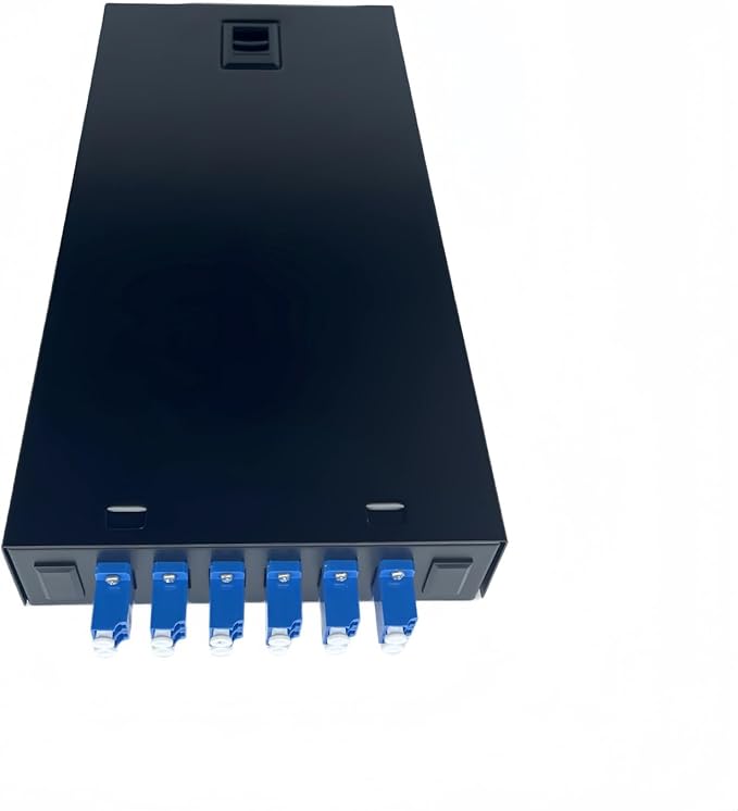 6 Port LC Duplex Singlemode Fiber Enclosure Compact Metal Wall or Rack Mount Box