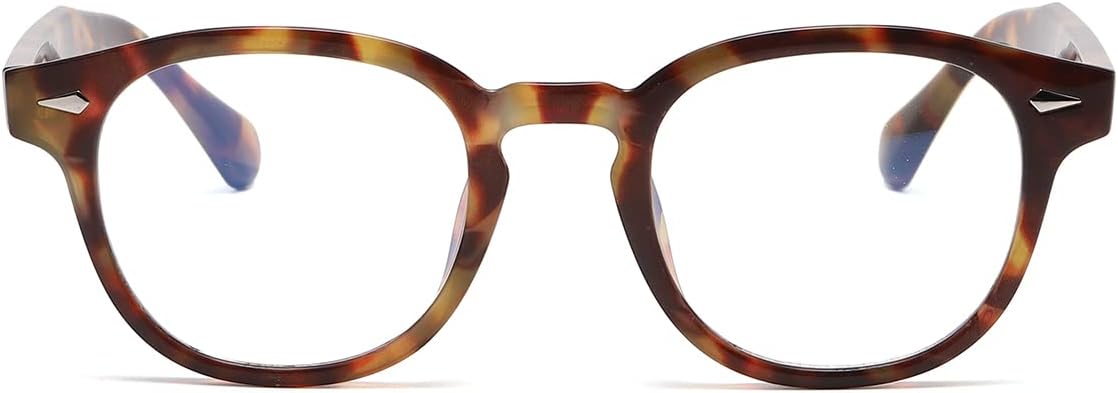 NIDOVIX Retro Round Blue Light Blocking Glasses for Men Women, Vintage Frame Non-prescription Computer Reading Eyeglasses