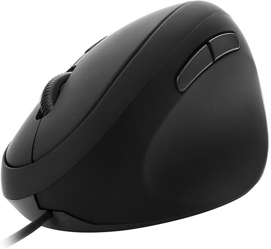 Wired Vertical Mouse, Ergonomic Optical USB Cord PC Gaming Mice 800-1200-1600 DPI Portable Silent Mause for Laptop Desktop Office Use (Black)