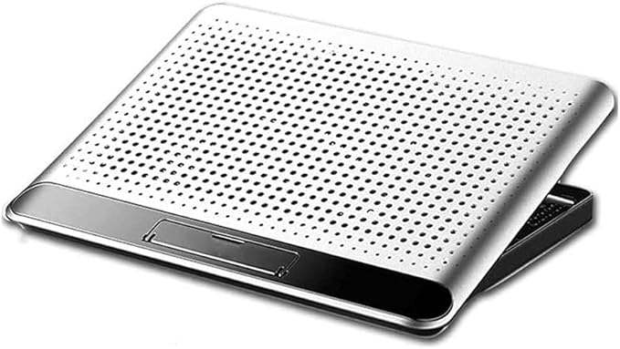 Laptop Cooling Pad, Gaming Cooling Fan Stand for 10-17 Inch Notebook, Portable USB Powered Notebook Cooler Pad with Multi-Angle Adjustable Height Stand (Silver)