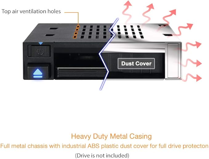 ICY DOCK 1 Bay 2.5 SAS/SATA HDD/SSD Docking Enclosure for External 3.5” Bay | flexiDOCK MB521SP-B