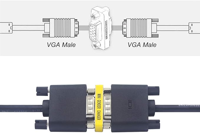 VCE VGA Female to Female Adapter, SVGA Coupler HD15 Mini Gender Changer VGA Cable Extender, 4Pack