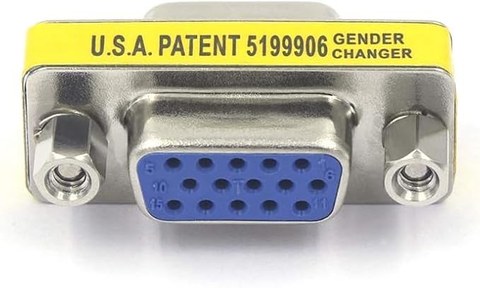 VCE VGA Female to Female Adapter, SVGA Coupler HD15 Mini Gender Changer VGA Cable Extender, 2Pack