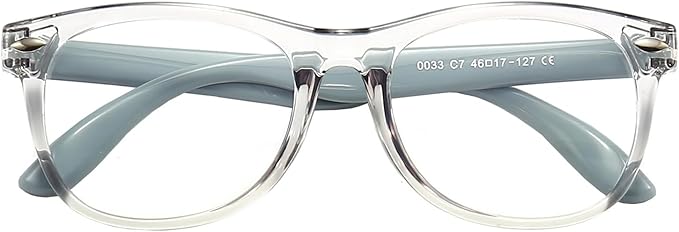 1 Pack kids Blue Light Blocking Glasses For Girls And Boys Computer Blue Light Blocking Glasses For Age 3-11 (Light gray)