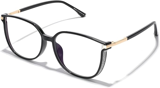 Vintage Cat-eye Blue Light Blocking Glasses for Women, Lightweight TR90 Fashion Eyeglasses