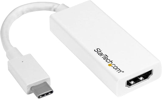 StarTech.com USB C to HDMI Adapter - White - Thunderbolt 3 Compatible - USB-C Adapter - USB Type C to HDMI Dongle Converter