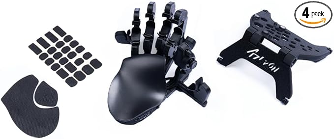 AZERON Keypad Bundle – Programmable One Handed Keypad - Hall Effect Elite Joystick and 30 Programmable Keys, Magnetic Stand and Grip Tapes (Black, Cyborg II Elite Bundle)