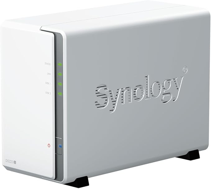 Synology DS223j 2-Bay Diskstation NAS (Realtek RTD1619B 4-Core 1.7 GHz 1GB DDR4 Ram 1xRJ-45 1GbE LAN-Port) 6TB Bundle with 2X 3TB WD Red Plus