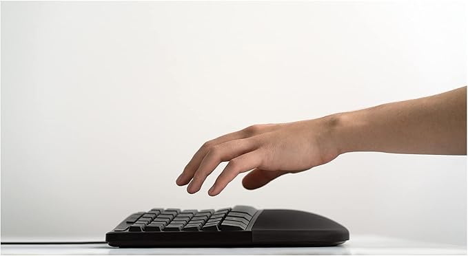 Microsoft LXM-00004 Wired Ergonomic Keyboard, Black