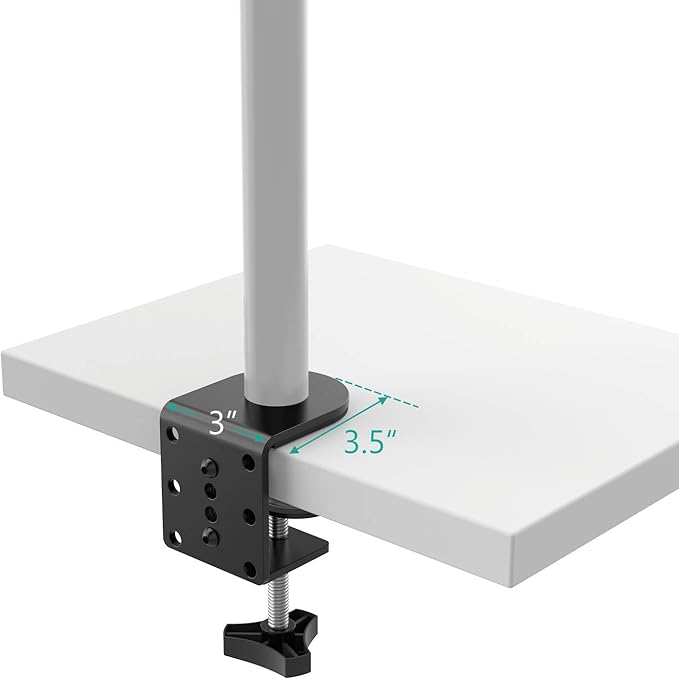 WALI C Clamp Base Stand Mounting Accessory, Desk c-clamp for WALI Monitor Mount Workstation System (C-CLAMP), Black