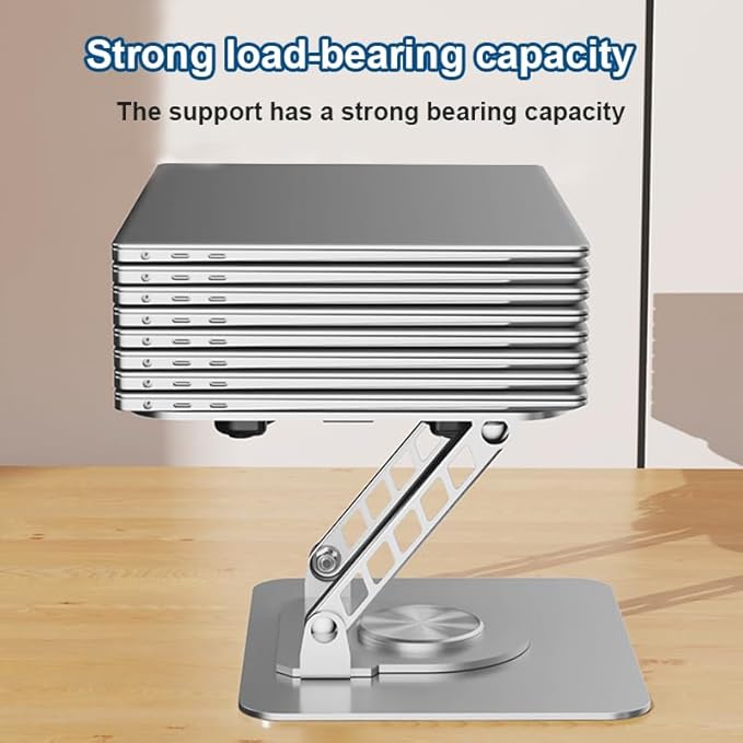 Laptop Cooling Stand with Fan and 360 ° Rotating Base, Adjustable Height, for Desk Gaming/Office Movie Watching and Screen Sharing, Portable Computer Notebook Stand Compatible Up to 17 Inches