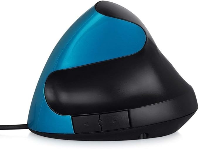 Wired Vertical Mouse, Ergonomic Design Laptop PC Computer Mouse, USB Corded Optical Mouse (Blue)