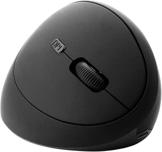 Thanice Vertical Wireless Mouse,2.4G Rechargeable Ergonomic High Precision Optical Silent Cordless Computer Mice with 6 Buttons, 3-DPI Adjustable, USB Receiver for Laptop PC Mac Notebook(Black)