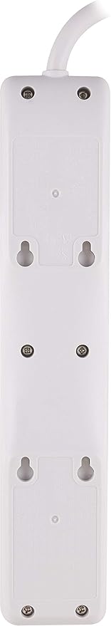 GE Surge Protector, 4 Outlets 2 USB Ports, Extra Long 8ft. Power Cord, White, 25798