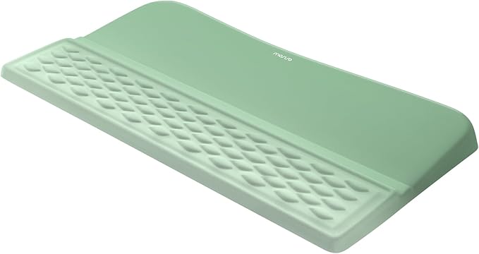 MOSISO Keyboard Stand with Wrist Rest, Ergonomic Keyboard Riser with Wrist Rest Support Pad, Non-Slip Base Pain Relief & Easy Typing Cushion with Massage Memory Foam for Home Office, Mint Green