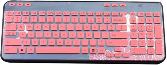 Silicone Keyboard Skin Cover Protector Compatible for Logitech MK360 K360 MK365 K365 Wireless Keyboard (Pink)