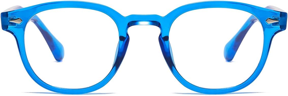 NIDOVIX Retro Round Blue Light Blocking Glasses for Men Women, Vintage Frame Non-prescription Computer Reading Eyeglasses