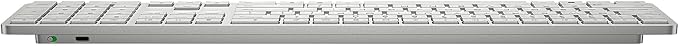 HP 970 Programmable Wireless Keyboard (Silver) - Bluetooth & 2.4 GHz Wireless Multi-Device Connectivity - USB-C Rechargeable Battery - 24 Programmable Keys - Works with Windows & MacOS (3Z729AA#ABA)