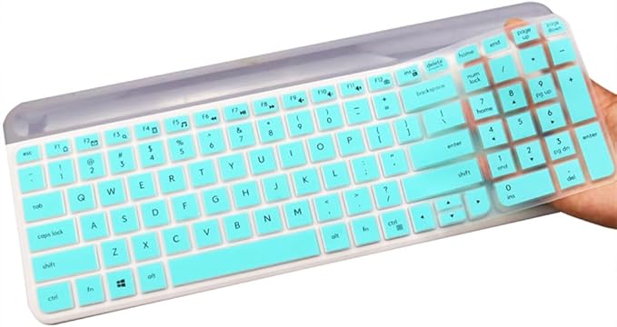 Silicone Keyboard Skin Cover Protector Compatible for Logitech MK470 Multi-Device Slim Wireless Keyboard, Logitech MK470 Keyboard Accessories (Mint)
