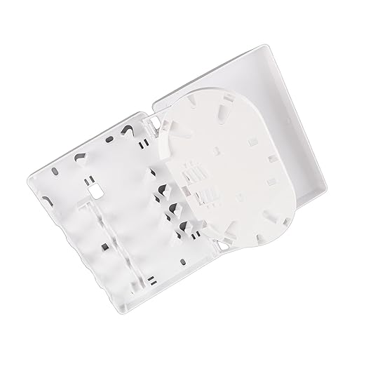 BORDSTRACT Fiber Distribution Box, 4 FTTH Optical Desktop Mini Universal for SC FC for Indoor Fiber Network Management