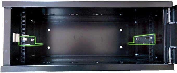 Electriduct 4U Wall Mount Rack Enclosure Network Cabinet Solid Door Black Powder Coated Steel with Lock