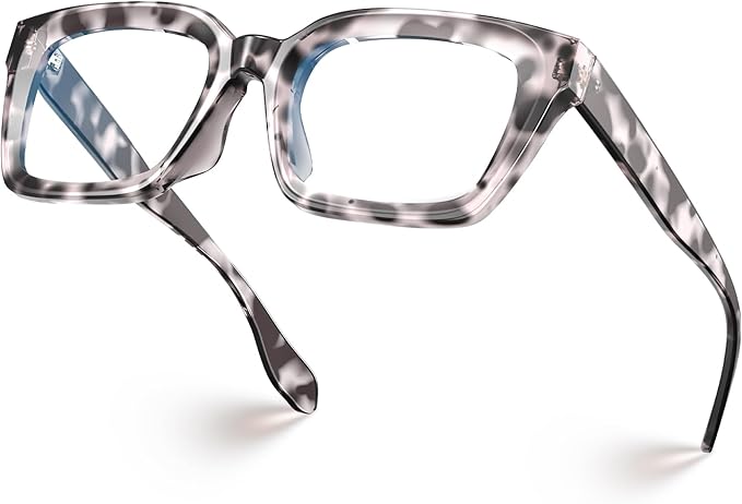 VISOONE Chunky Square Blue Light Blocking Glasses with Anti Computer Glare for Working Women Men MONTANA