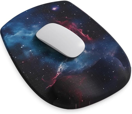 ErgoFlow Gel Wrist Rest Mouse Pad-Ergonomic Cushion for Desk, Cute Aesthetic Computer Decor for Women,Small Mousepad Mat&Laptop Pads-Office,Home Wireless Support&Ergo Accessories (08Nebula)