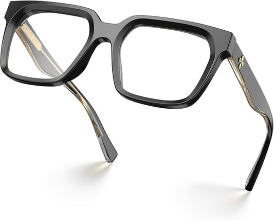 VISOONE Rectangle TR90 Blue Light Blocking Glasses Computer Eyewear with Preppy Look for Women and Men Cougar