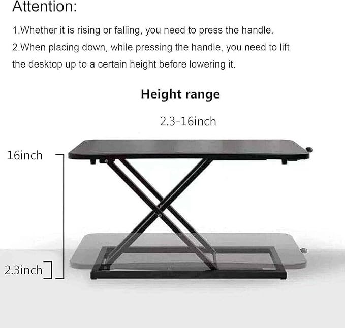 Keyboard Riser for Stand Up Desk Riser,Standing Desk Converter Height Adjustable,Computer Keyboard Stand for Desktop,Ergonomic Sit Stand Computer Workstations Black Size 23.6 Inch