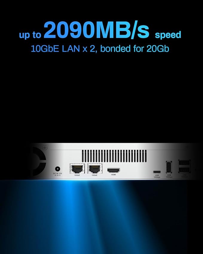 TERRAMASTER U4-500 NAS Storage - 4Bay Core i3 1215U Ultra-Short 1U Rackmount NAS, 8GB DDR5 RAM, Dual 10GbE Ports, Network Attached Storage Peak Performance for Business (Diskless)