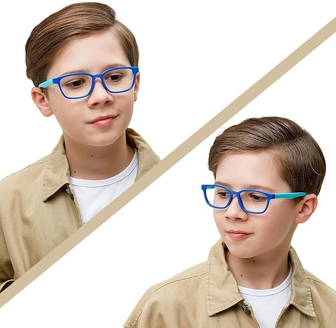 Okany Blue Light Glasses for Kids 3 Pack Anti Glare & Eye Strain Glasses Computer TV Phone Tablets UV Protection Glasses