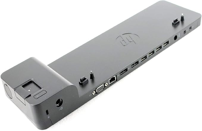 HP 2013 UltraSlim Docking Station D9Y19AV HSTNN-IX10 - with 65W AC Adapter 732252-001(Renewed)