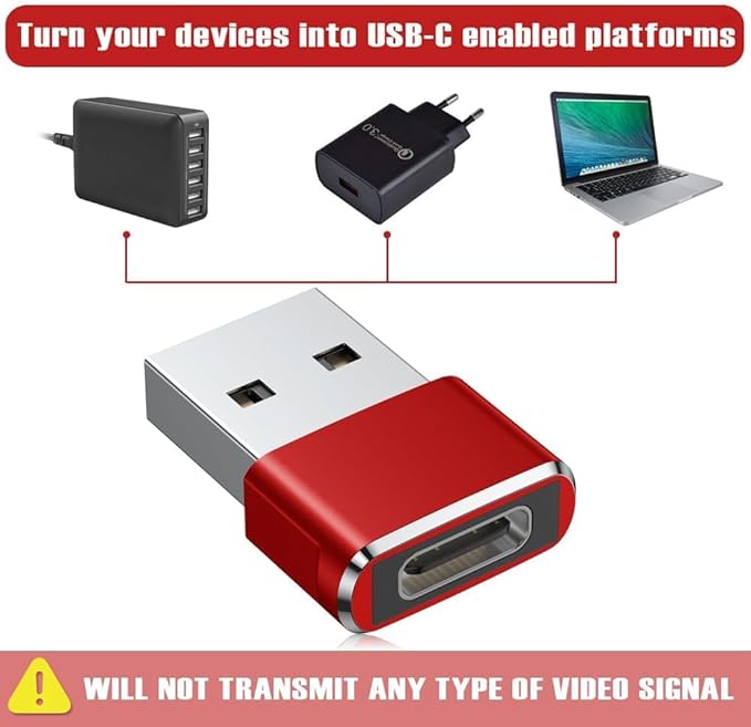 USB to USB C Adapter 5Pack,Type C Female to A Male Cable Converter for Apple Watch Ultra iWatch 10 7 8 SE,iPhone 16 15 14 Pro Max Plus,Airpods 4th,iPad 8th 9th 10th Air 5th Mini 6th Generation