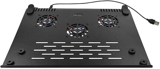 Aluminum Notebook Cooler Pad w/3 60mm Fans (Gray)