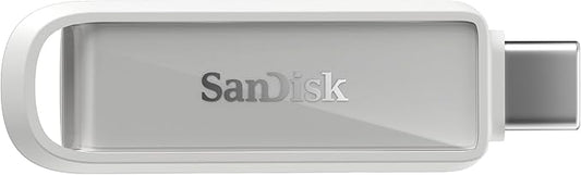 SanDisk 256GB Phone Drive with USB Type-C - for Smartphones, Tablets, and Computers - Up to 150MB/s, USB 3.2 Gen 1 - Arctic White - SDIXS0N-256G-GN6NE