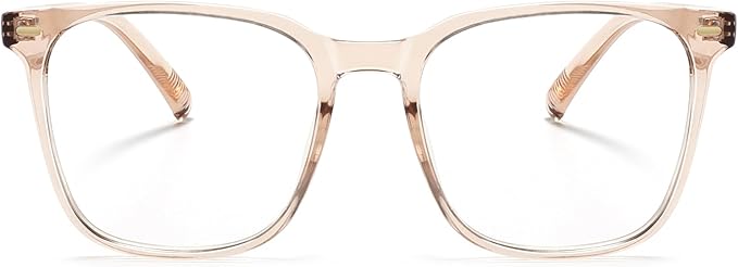 Oversized Square Blue Light Blocking Glasses for Women Men, Anti-Fatigue Computer Monitor Glasses Reduce Eye Strain