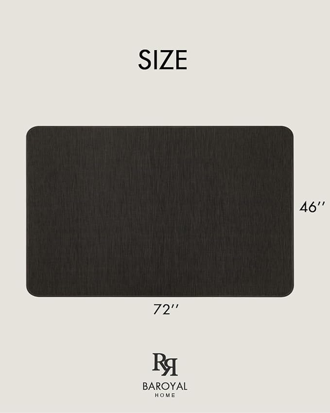Office Chair Mat for Hardwood Floor Under Desk Computer Rolling Chair Mat for Wood/Tile Floor Non-Slip Heavy Duty Desk Rug PVC Plastic Hard Floor Protector 46"x 72" (Espresso)