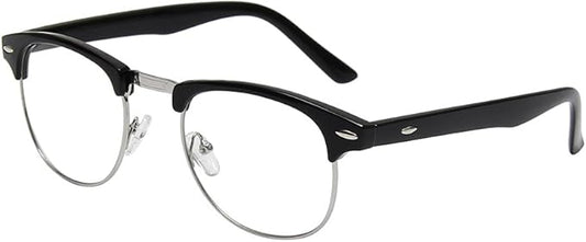 Shiratori New Vintage Fashion Half Frame Semi-Rimless Clear Lens Glasses