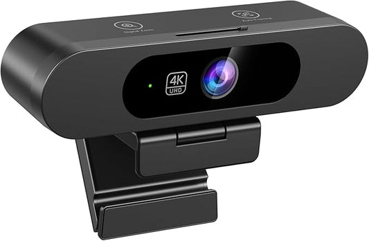 4K Webcam for PC, AI Auto Framing, Picture-in-Picture, USB Webcam with 2x Noise Reducing Mics, Auto Light Correction, 5X Zoom, 92°FOV, Plug and Play, Ideal for High-end Meeting, Video Calling