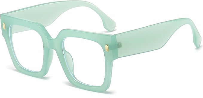 Fashion Oversized Blue Light Blocking Glasses for Women Men Trendy Big Square Frame Computer Eyeglasses