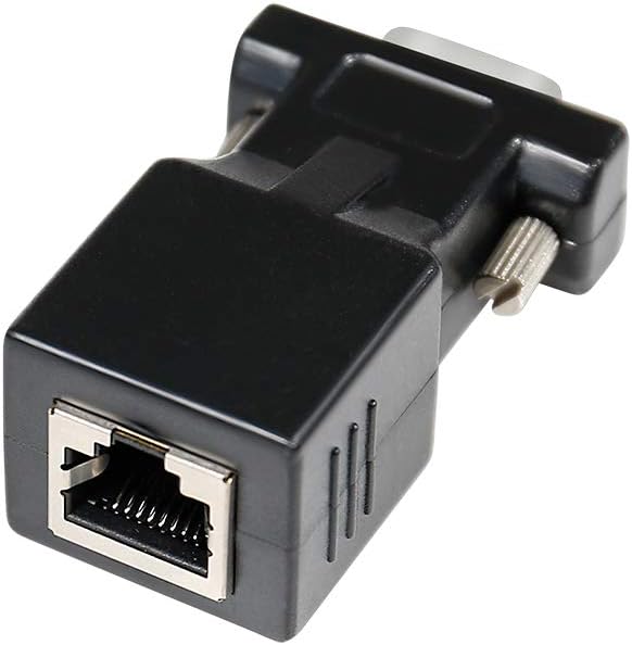 DTECH RS232 DB9 to RJ45 Serial Adapter DB-9 Female/Male to RJ-45 Female Ethernet Converter (2 Pack)