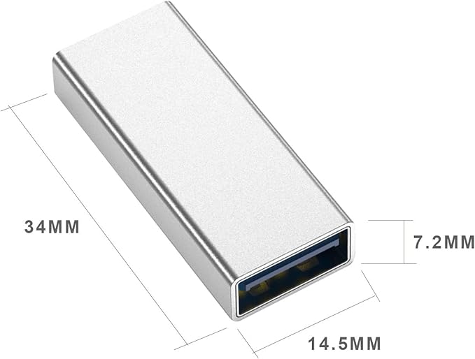4Pack USB Female to Female Adapter for Connecting Two USB Male Ends Devices,Usba Extension Connector Compatible with MacBook Pro/Air, IPad Pro Google Pixel,Apple Etc.