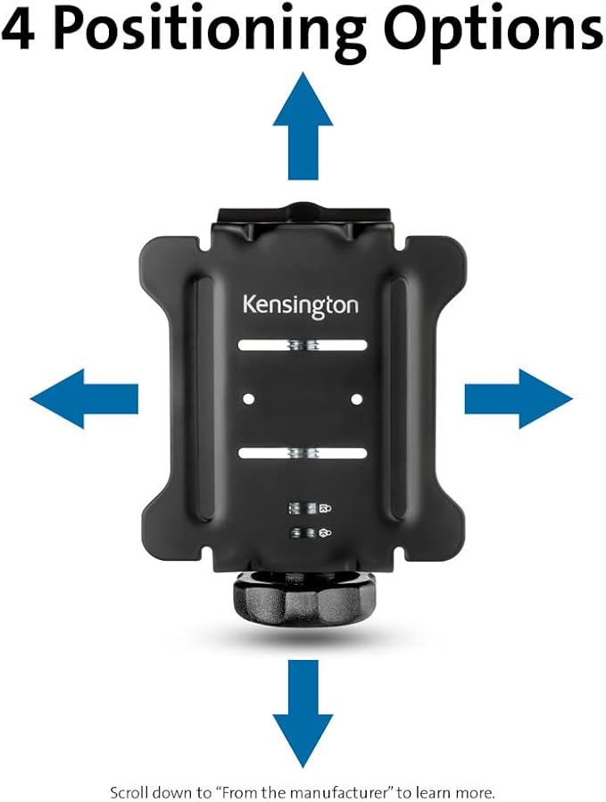 Kensington Docking Station Mounting Bracket, Vesa Mounting Compatible, Adjustable Clamp for Docking Station with Vesa Mounting Holes (K34050WW)