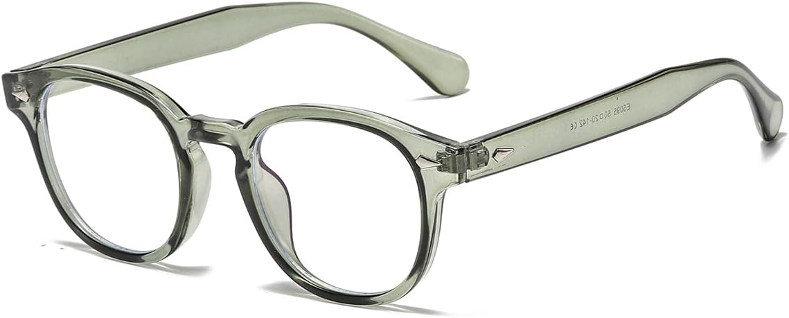 NIDOVIX Retro Round Blue Light Blocking Glasses for Men Women, Vintage Frame Non-prescription Computer Reading Eyeglasses