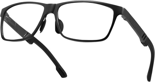 IBOANN Blue Light Glasses for Men - Lightweight Al-Mg Metal, Gaming Computer Blocking Glasses, Eye Protection Anti Eyestrain