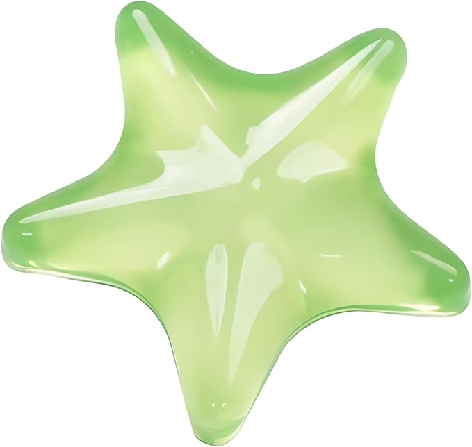 Gel Keyboard and Mouse Wrist Rest Transparent Green Star Wrist Rest for Keyboard and Mouse Ergonomic Elbow Pad Cushion Cute Clear Cool Mouse Wrist Pad Silicone Non-Slip Gaming Office Hand Pillow