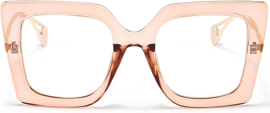 AIEYEZO Oversized Blue Light Glasses for Women, Anti Fatigue Prevent Headache Computer Eyeglasses